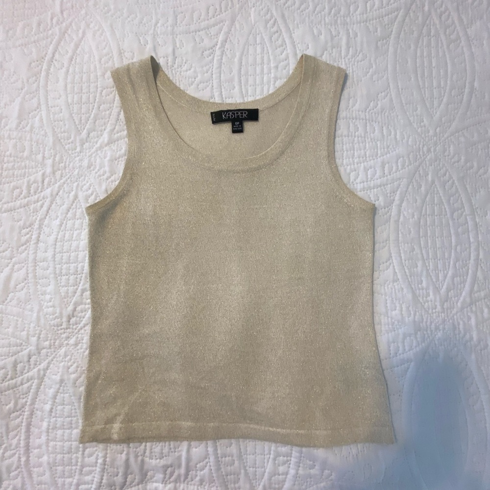 Beige/gold accent blouse